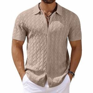 Hollister Light Brown Textured Polo